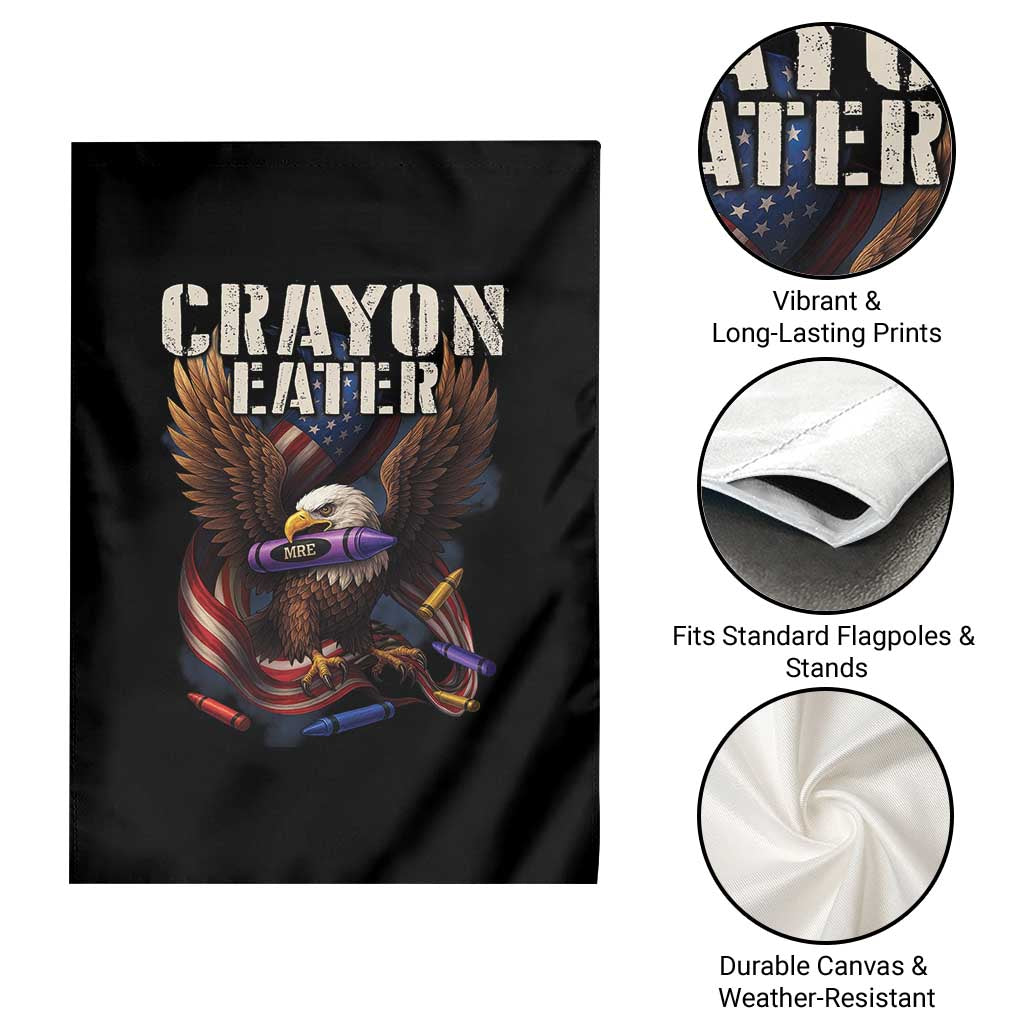 Crayon Eater Garden Flag Funny Eagle 250th Anniversary Veterans Gifts - Wonder Print Shop