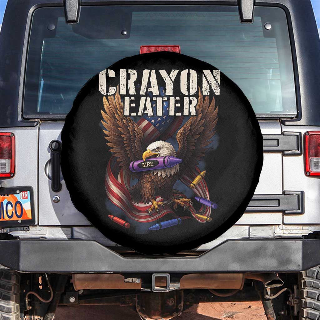 Crayon Eater Spare Tire Cover Funny Eagle 250th Anniversary Veterans Gifts - Wonder Print Shop