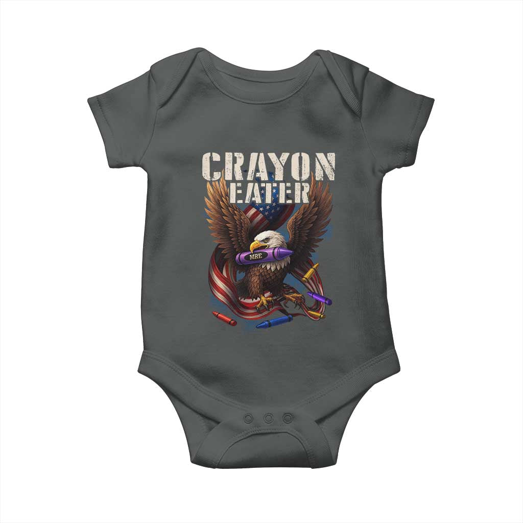 Crayon Eater Baby Onesie Funny Eagle 250th Anniversary Veterans Gifts - Wonder Print Shop