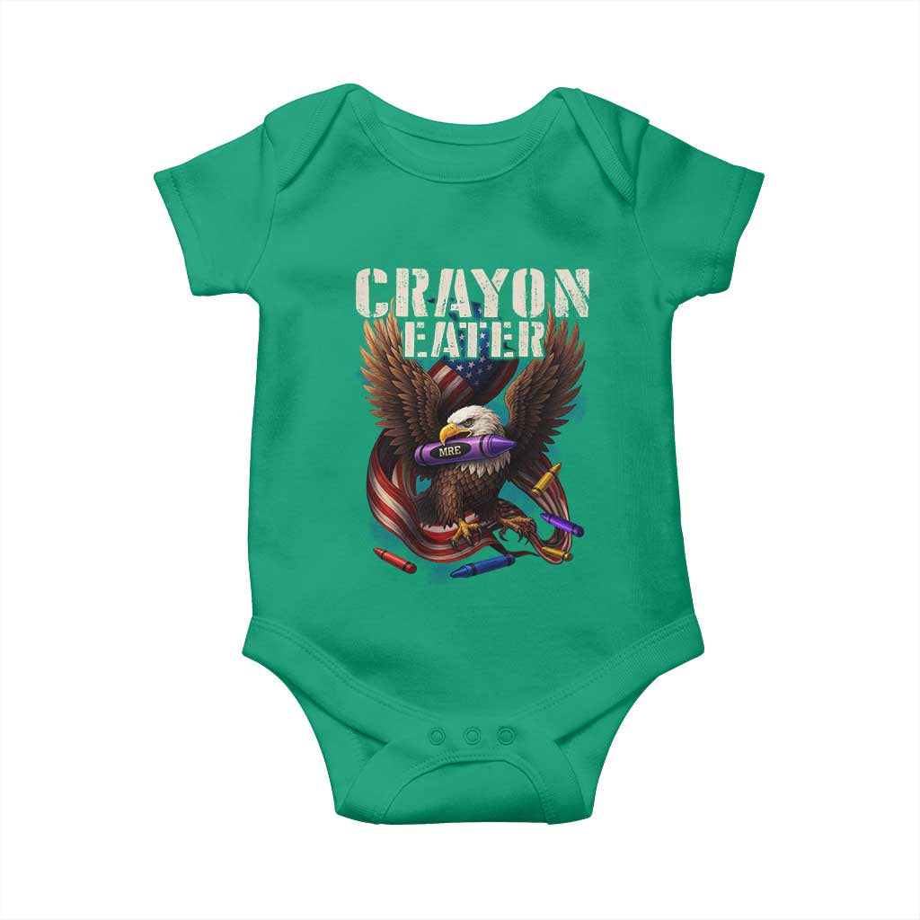 Crayon Eater Baby Onesie Funny Eagle 250th Anniversary Veterans Gifts - Wonder Print Shop