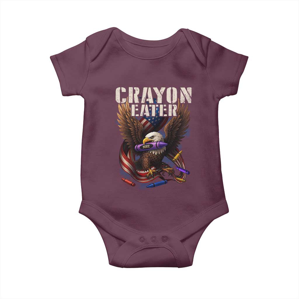 Crayon Eater Baby Onesie Funny Eagle 250th Anniversary Veterans Gifts - Wonder Print Shop