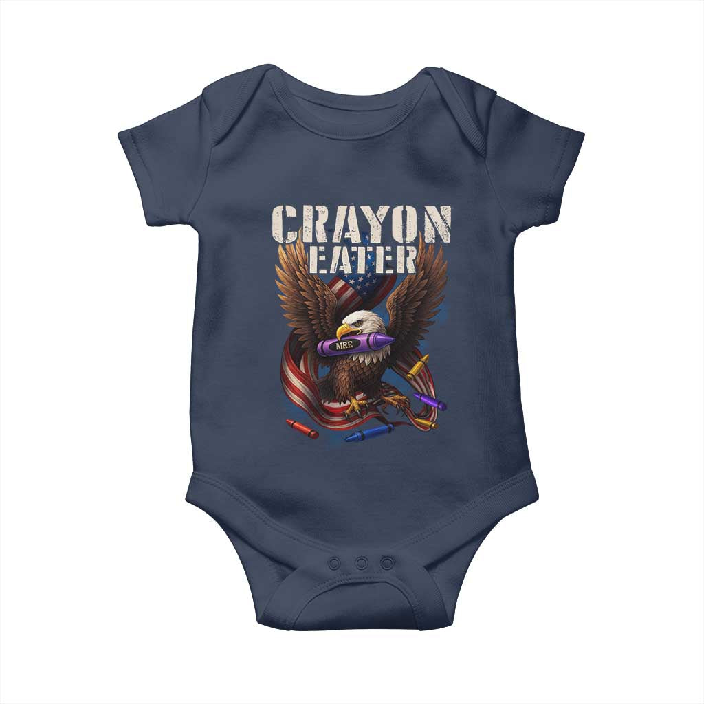 Crayon Eater Baby Onesie Funny Eagle 250th Anniversary Veterans Gifts - Wonder Print Shop