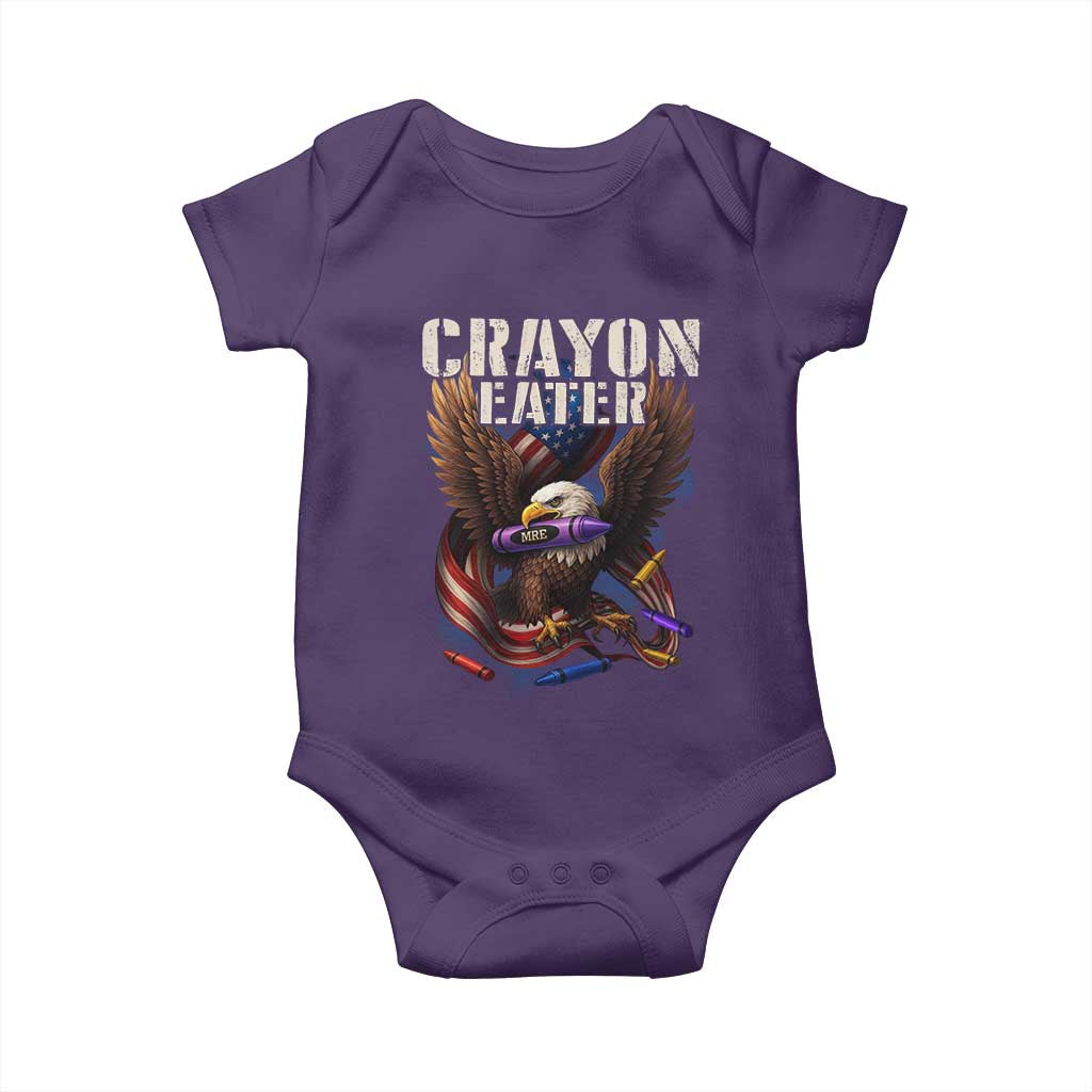 Crayon Eater Baby Onesie Funny Eagle 250th Anniversary Veterans Gifts - Wonder Print Shop
