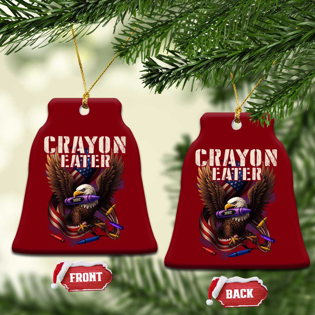 Crayon Eater Ceramic Ornament Funny Eagle 250th Anniversary Veterans Gifts - Wonder Print Shop