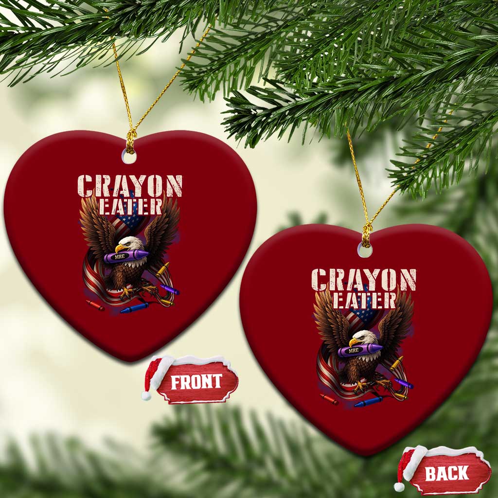 Crayon Eater Ceramic Ornament Funny Eagle 250th Anniversary Veterans Gifts - Wonder Print Shop