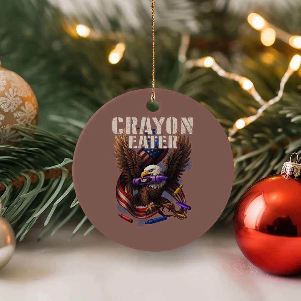 Crayon Eater Ceramic Ornament Funny Eagle 250th Anniversary Veterans Gifts - Wonder Print Shop