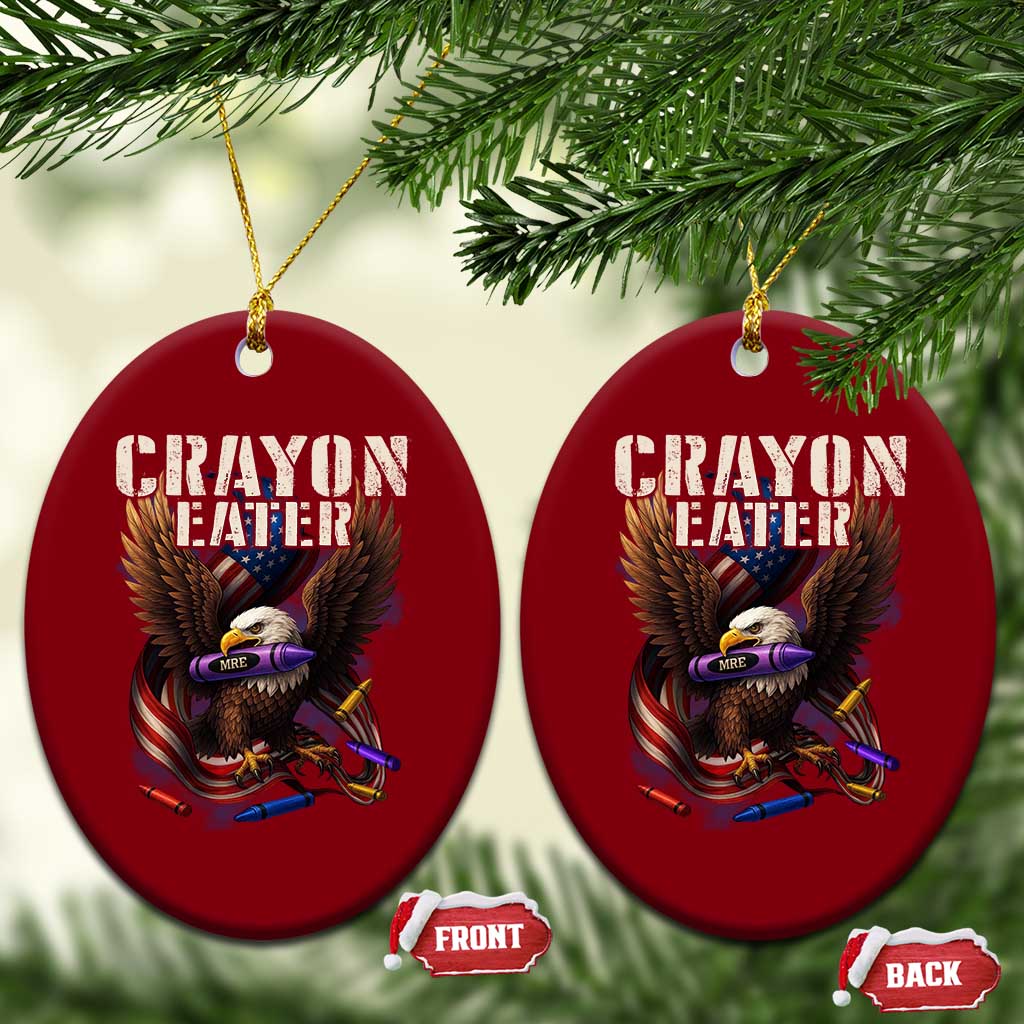 Crayon Eater Ceramic Ornament Funny Eagle 250th Anniversary Veterans Gifts - Wonder Print Shop