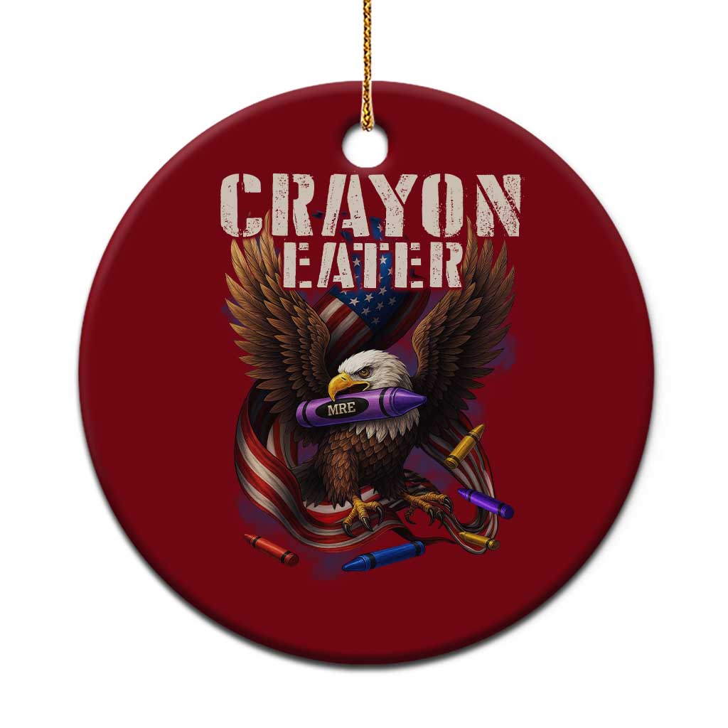 Crayon Eater Ceramic Ornament Funny Eagle 250th Anniversary Veterans Gifts - Wonder Print Shop