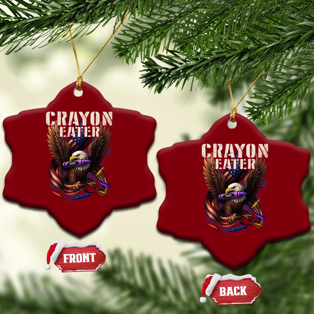 Crayon Eater Ceramic Ornament Funny Eagle 250th Anniversary Veterans Gifts - Wonder Print Shop