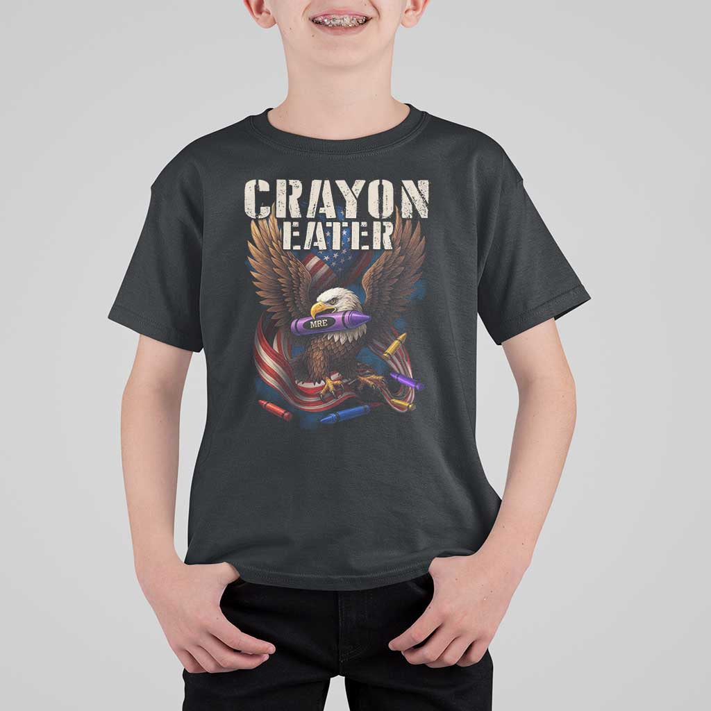 Crayon Eater T Shirt For Kid Funny Eagle 250th Anniversary Veterans Gifts - Wonder Print Shop