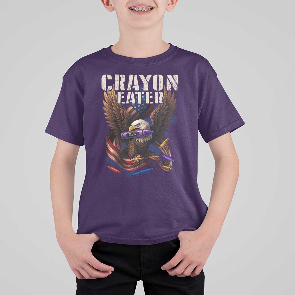 Crayon Eater T Shirt For Kid Funny Eagle 250th Anniversary Veterans Gifts - Wonder Print Shop