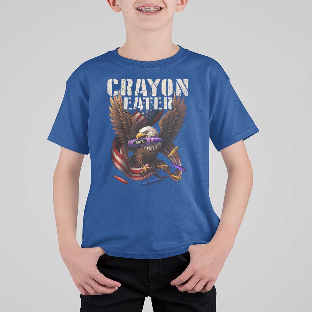Crayon Eater T Shirt For Kid Funny Eagle 250th Anniversary Veterans Gifts - Wonder Print Shop