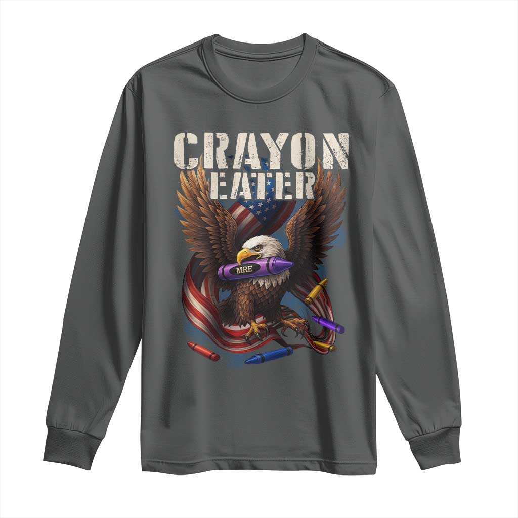 Crayon Eater Long Sleeve Shirt Funny Eagle 250th Anniversary Veterans Gifts - Wonder Print Shop