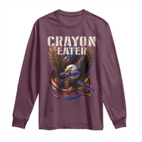 Crayon Eater Long Sleeve Shirt Funny Eagle 250th Anniversary Veterans Gifts - Wonder Print Shop