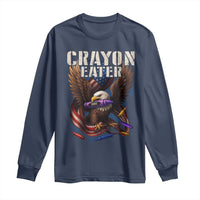 Crayon Eater Long Sleeve Shirt Funny Eagle 250th Anniversary Veterans Gifts - Wonder Print Shop