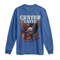 Crayon Eater Long Sleeve Shirt Funny Eagle 250th Anniversary Veterans Gifts - Wonder Print Shop