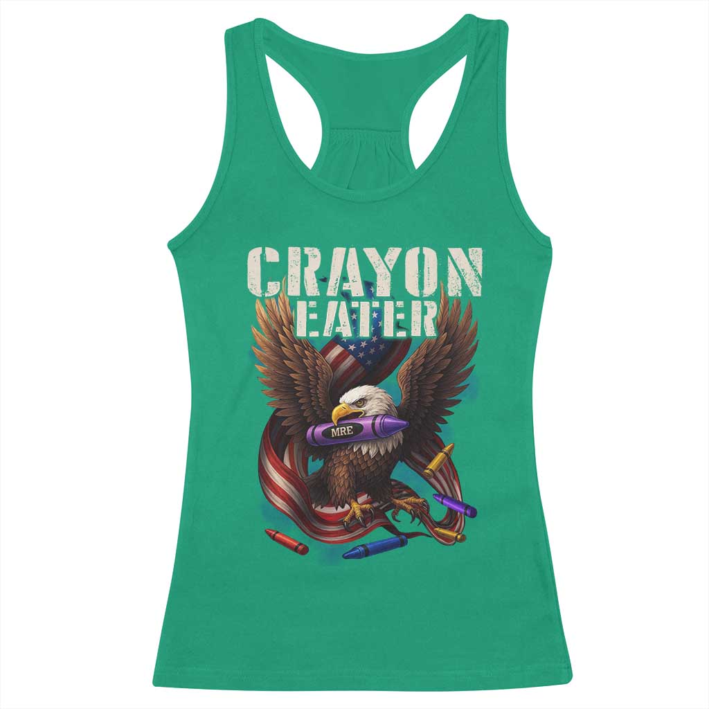Crayon Eater Racerback Tank Top Funny Eagle 250th Anniversary Veterans Gifts - Wonder Print Shop
