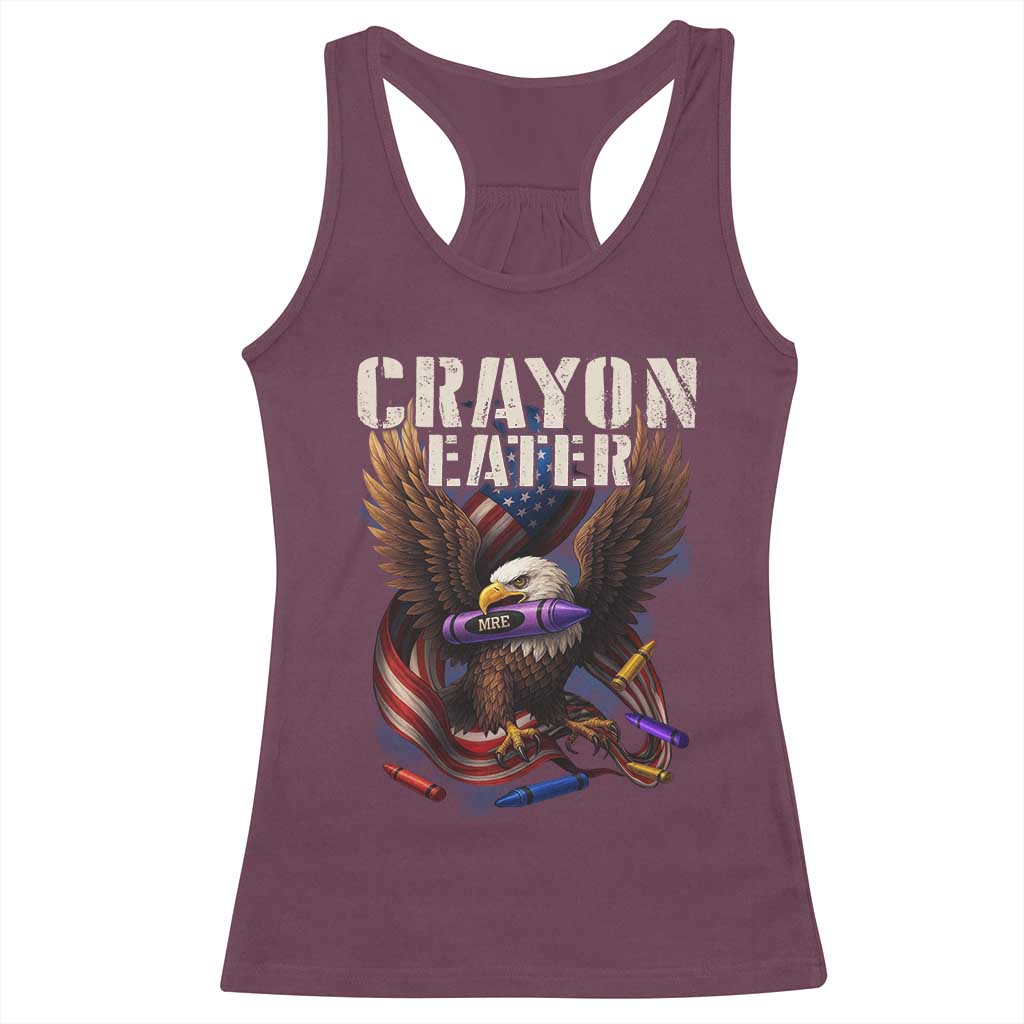 Crayon Eater Racerback Tank Top Funny Eagle 250th Anniversary Veterans Gifts - Wonder Print Shop