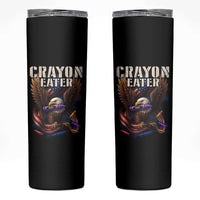Crayon Eater Skinny Tumbler Funny Eagle 250th Anniversary Veterans Gifts - Wonder Print Shop