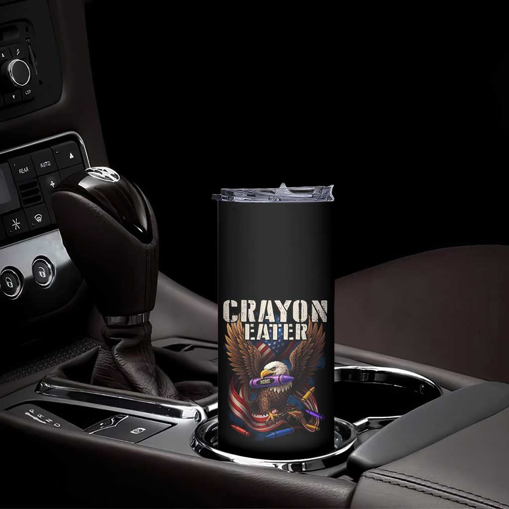 Crayon Eater Skinny Tumbler Funny Eagle 250th Anniversary Veterans Gifts - Wonder Print Shop