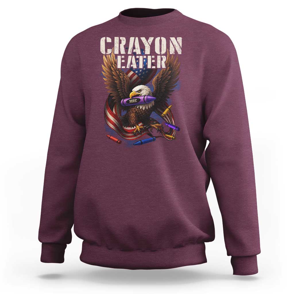Crayon Eater Sweatshirt Funny Eagle 250th Anniversary Veterans Gifts - Wonder Print Shop