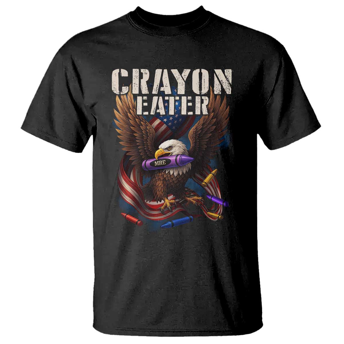 Crayon Eater T Shirt Funny Eagle 250th Anniversary Veterans Gifts - Wonder Print Shop