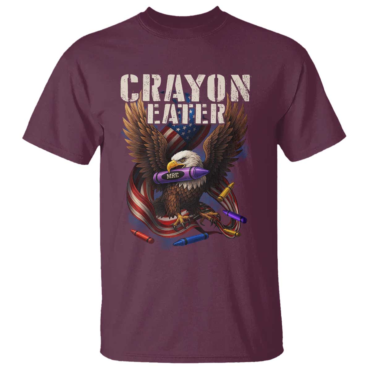 Crayon Eater T Shirt Funny Eagle 250th Anniversary Veterans Gifts - Wonder Print Shop