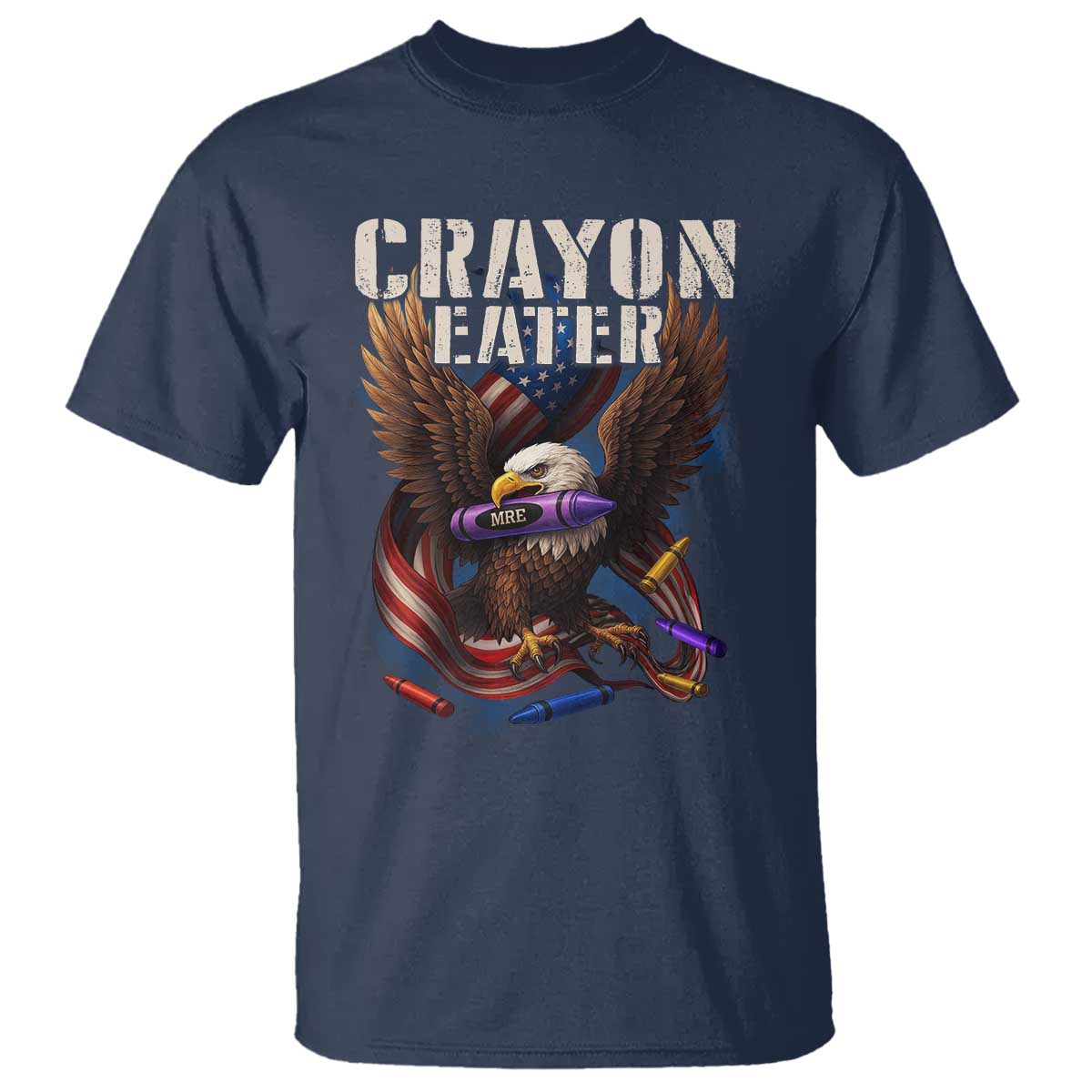Crayon Eater T Shirt Funny Eagle 250th Anniversary Veterans Gifts - Wonder Print Shop