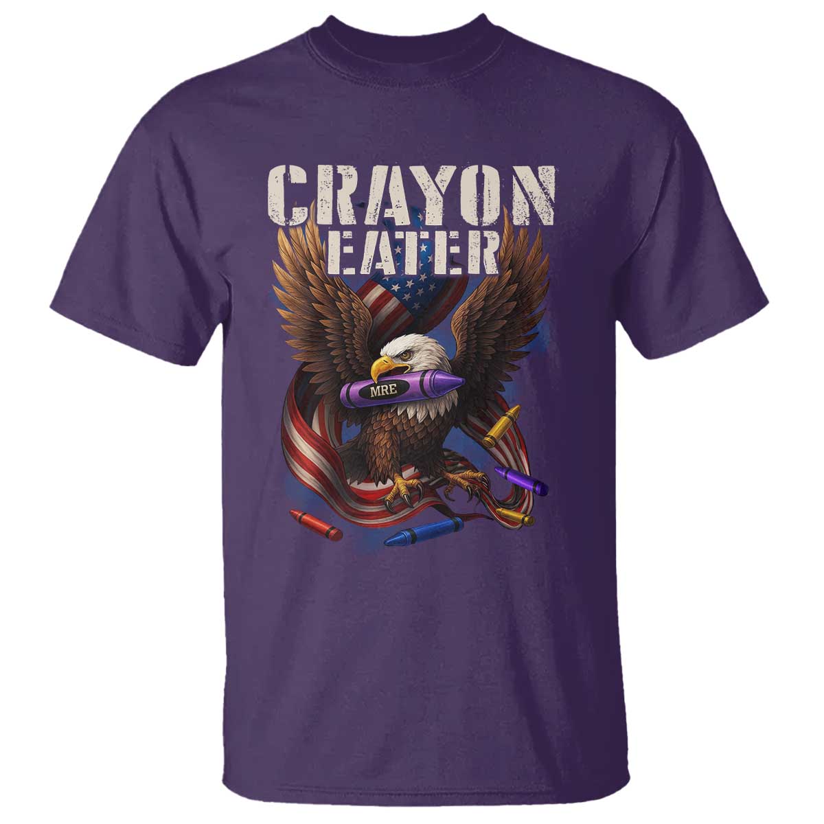 Crayon Eater T Shirt Funny Eagle 250th Anniversary Veterans Gifts - Wonder Print Shop