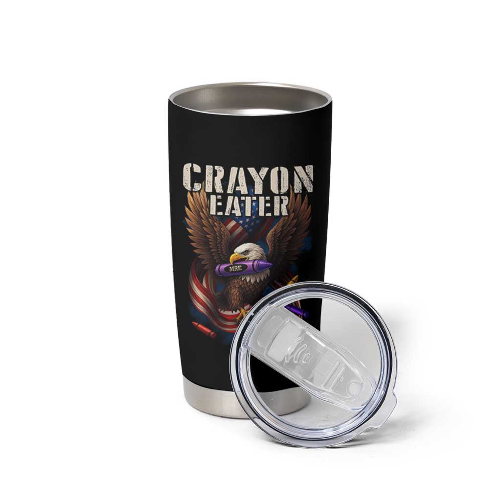 Crayon Eater Tumbler Cup Funny Eagle 250th Anniversary Veterans Gifts - Wonder Print Shop