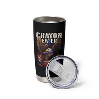Crayon Eater Tumbler Cup Funny Eagle 250th Anniversary Veterans Gifts - Wonder Print Shop