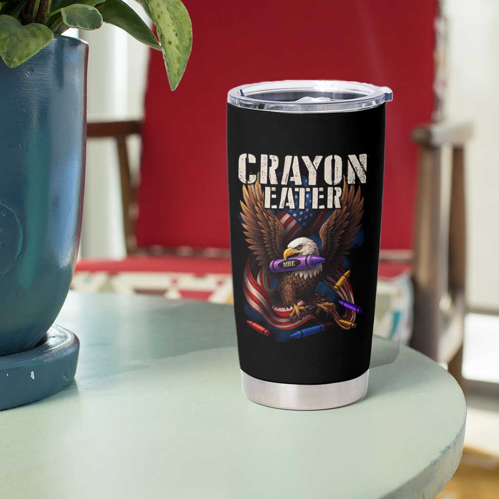 Crayon Eater Tumbler Cup Funny Eagle 250th Anniversary Veterans Gifts - Wonder Print Shop