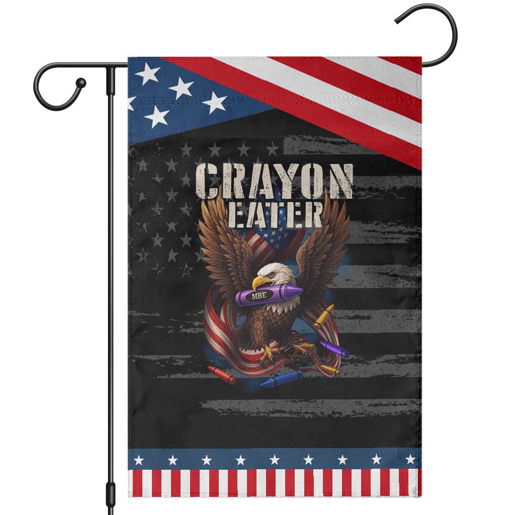 Crayon Eater Garden Flag Funny Eagle 250th Anniversary Veterans Gifts