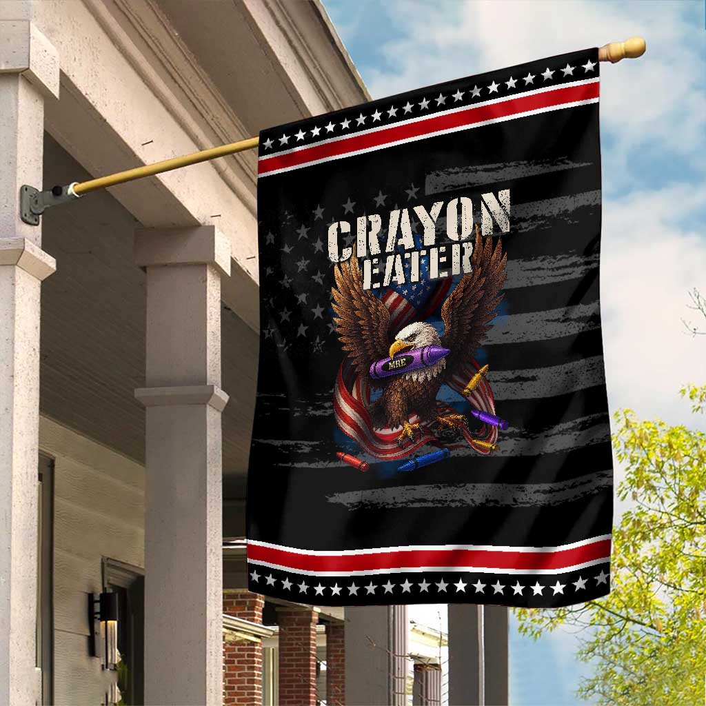Crayon Eater Garden Flag Funny Eagle 250th Anniversary Veterans Gifts