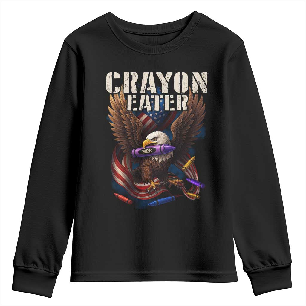 Crayon Eater Youth Sweatshirt Funny Eagle 250th Anniversary Veterans Gifts - Wonder Print Shop