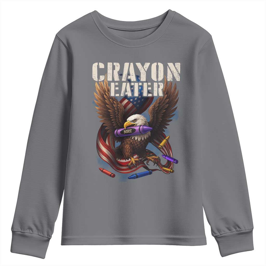 Crayon Eater Youth Sweatshirt Funny Eagle 250th Anniversary Veterans Gifts - Wonder Print Shop