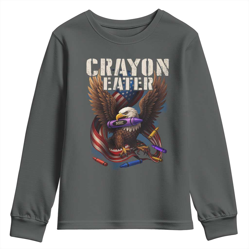 Crayon Eater Youth Sweatshirt Funny Eagle 250th Anniversary Veterans Gifts - Wonder Print Shop
