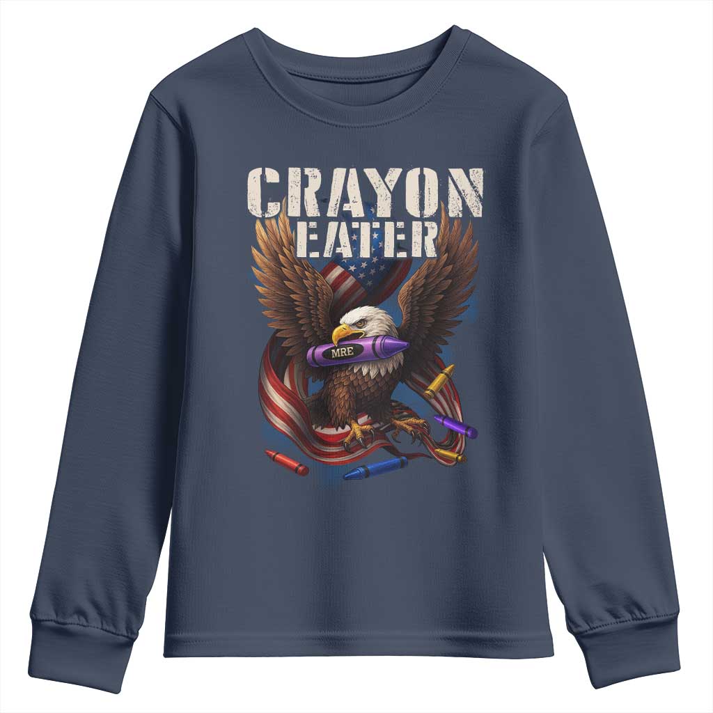 Crayon Eater Youth Sweatshirt Funny Eagle 250th Anniversary Veterans Gifts - Wonder Print Shop