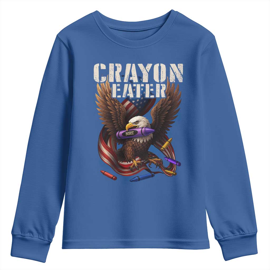 Crayon Eater Youth Sweatshirt Funny Eagle 250th Anniversary Veterans Gifts - Wonder Print Shop