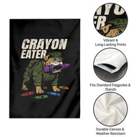 Crayon Eater Garden Flag Funny Bulldog Military Corps Proud Soldier Family - Wonder Print Shop