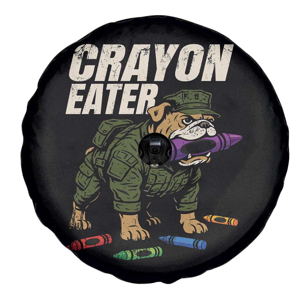 Crayon Eater Spare Tire Cover Funny Bulldog Military Corps Proud Soldier Family - Wonder Print Shop