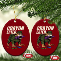 Crayon Eater Ceramic Ornament Funny Bulldog Military Corps Proud Soldier Family - Wonder Print Shop