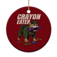 Crayon Eater Ceramic Ornament Funny Bulldog Military Corps Proud Soldier Family - Wonder Print Shop