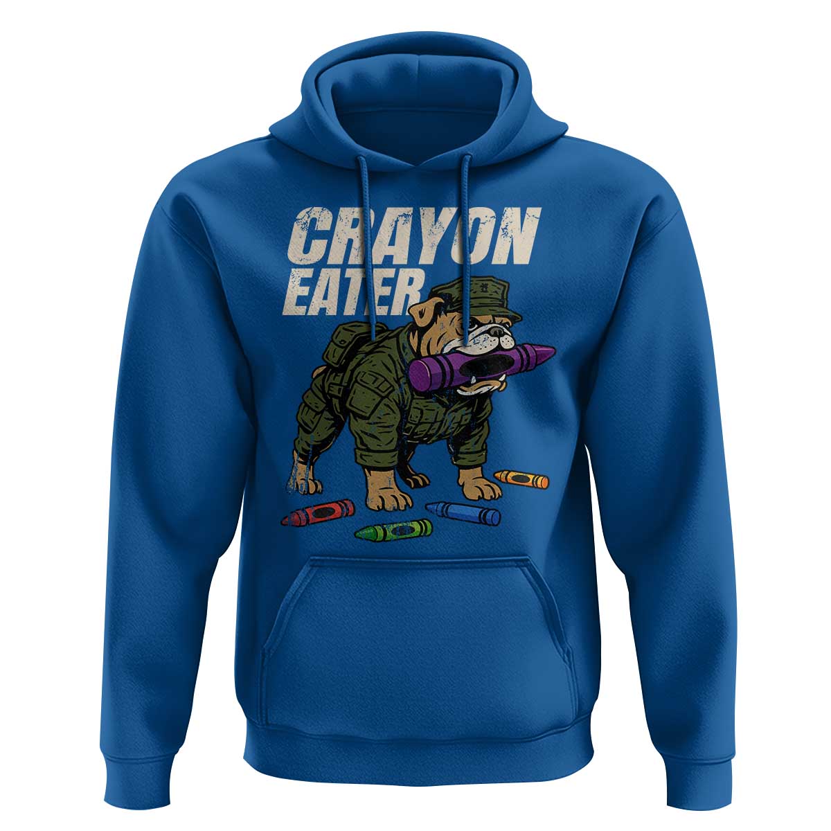 Crayon Eater Hoodie Funny Bulldog Military Corps Proud Soldier Family - Wonder Print Shop