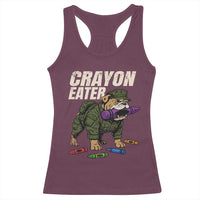 Crayon Eater Racerback Tank Top Funny Bulldog Military Corps Proud Soldier Family - Wonder Print Shop