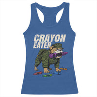 Crayon Eater Racerback Tank Top Funny Bulldog Military Corps Proud Soldier Family - Wonder Print Shop