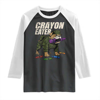 Crayon Eater Raglan Shirt Funny Bulldog Military Corps Proud Soldier Family - Wonder Print Shop