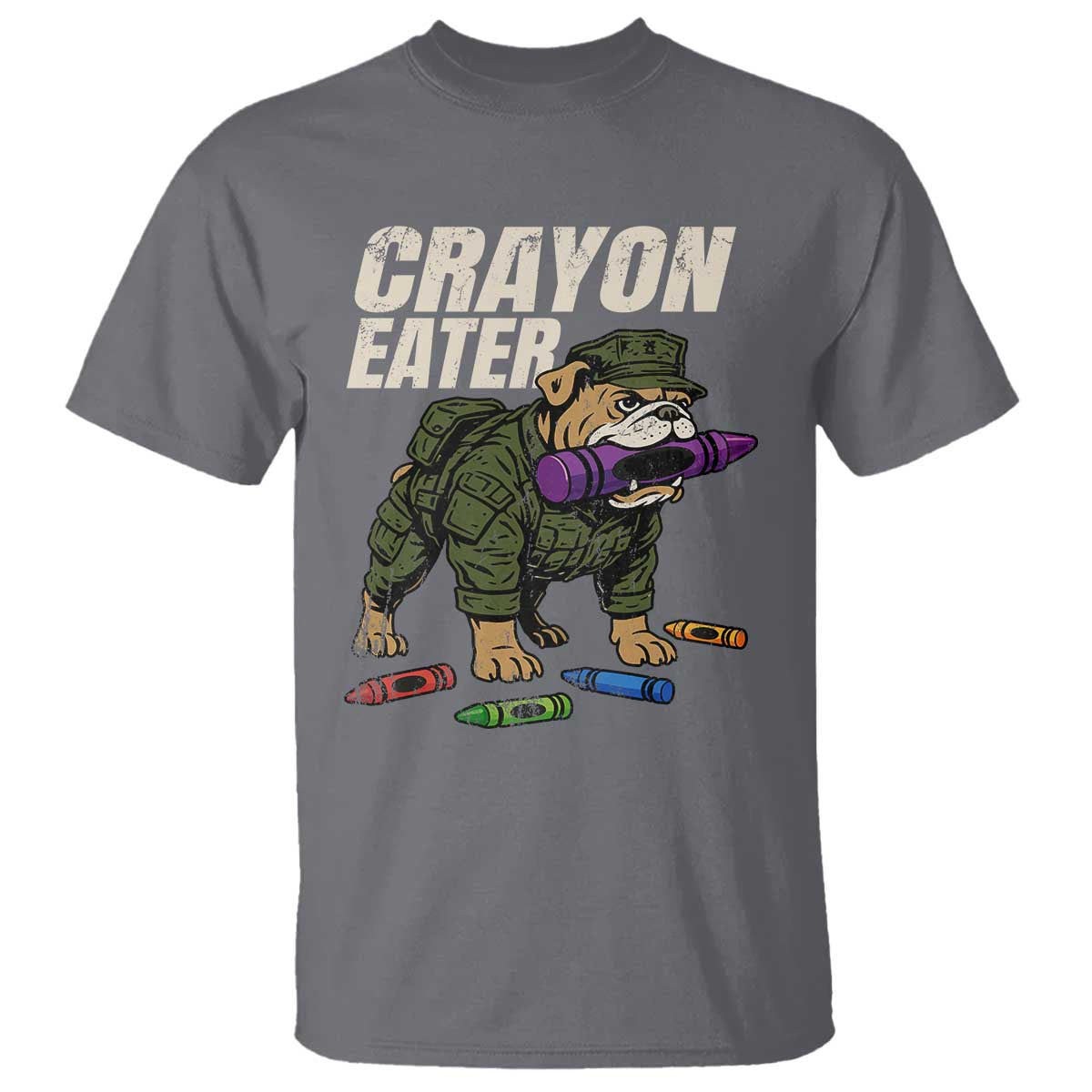 Crayon Eater T Shirt Funny Bulldog Military Corps Proud Soldier Family - Wonder Print Shop