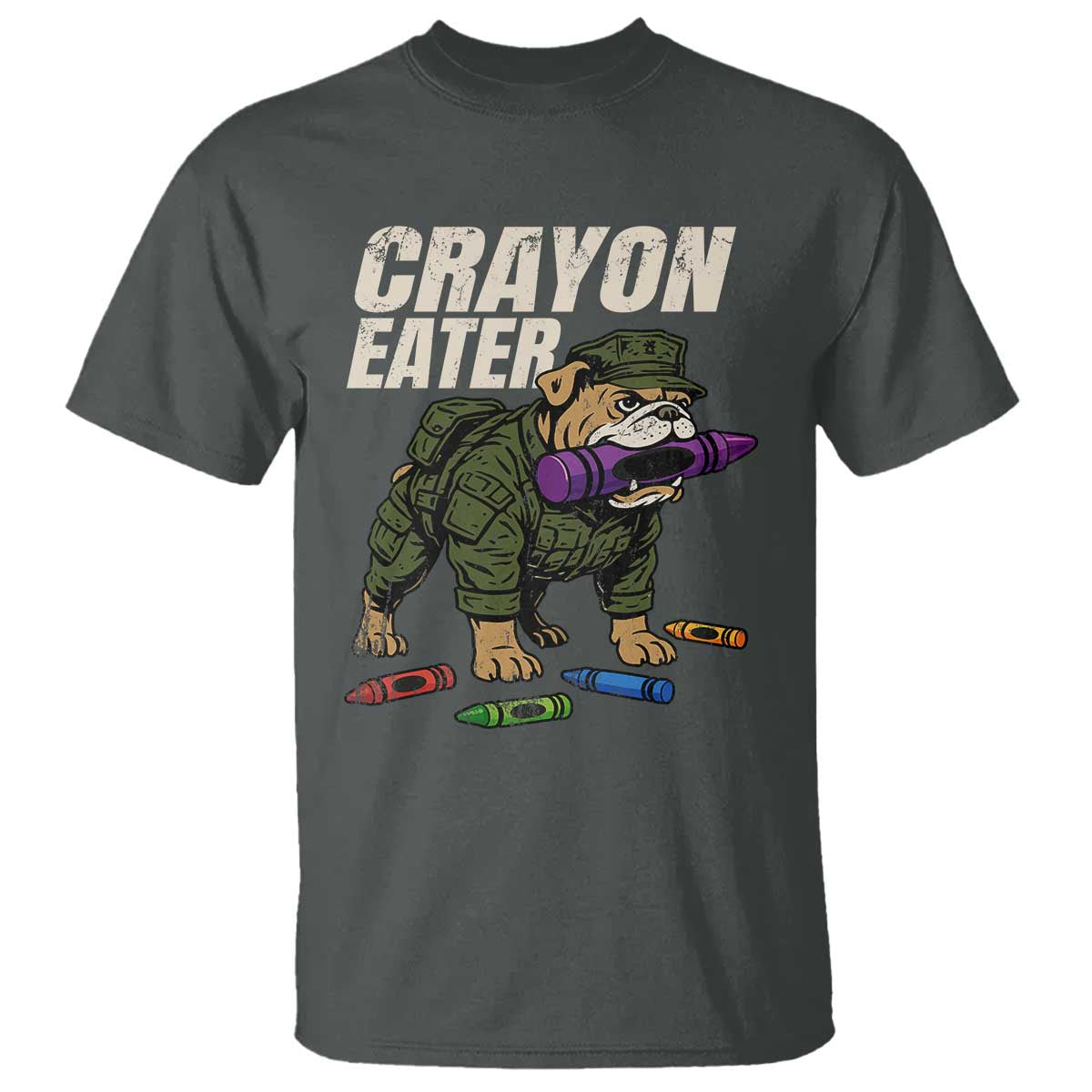 Crayon Eater T Shirt Funny Bulldog Military Corps Proud Soldier Family - Wonder Print Shop