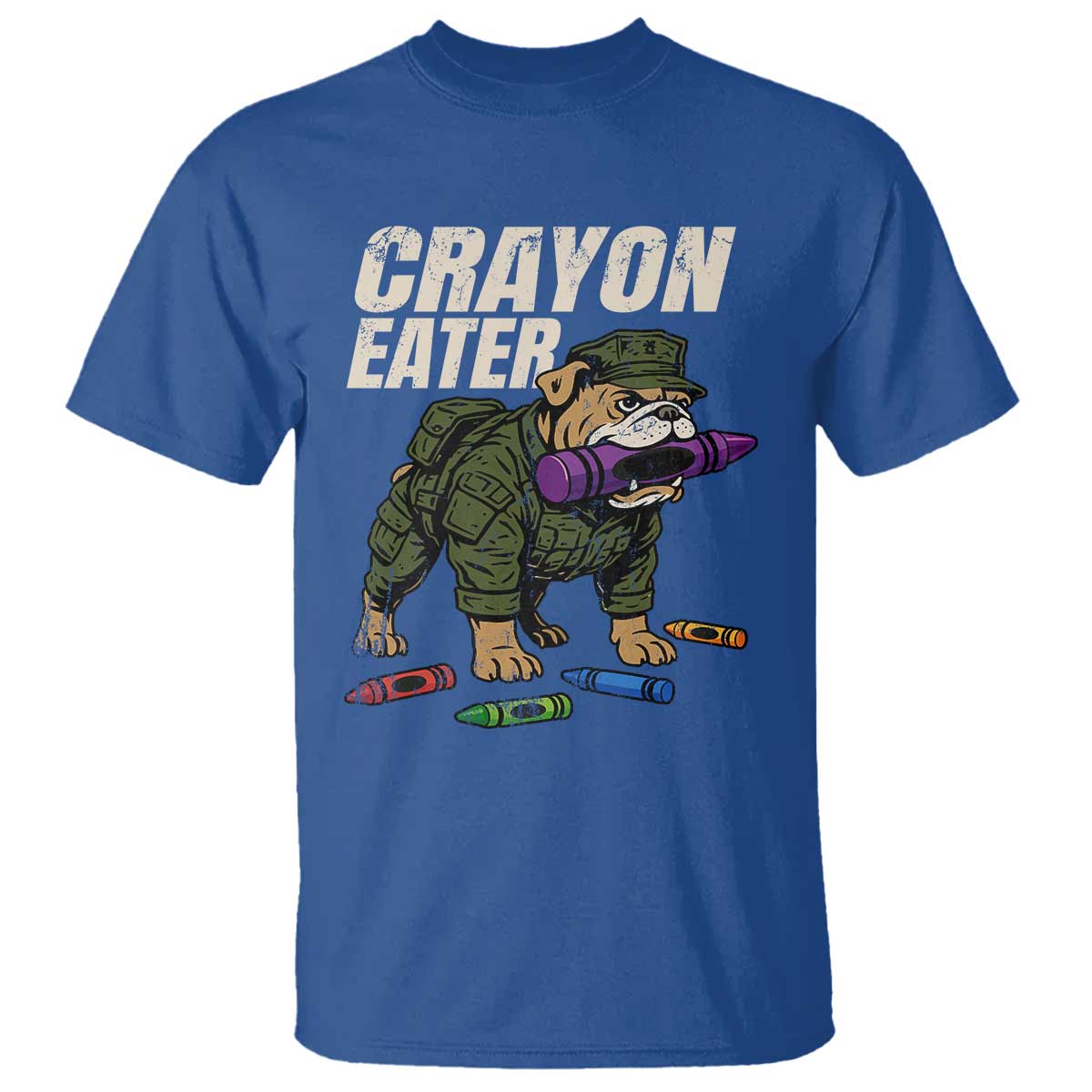 Crayon Eater T Shirt Funny Bulldog Military Corps Proud Soldier Family - Wonder Print Shop